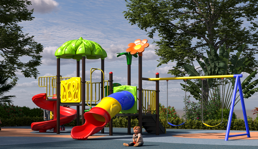 Bộ liên hoàn xích đu cầu trượt xoắn