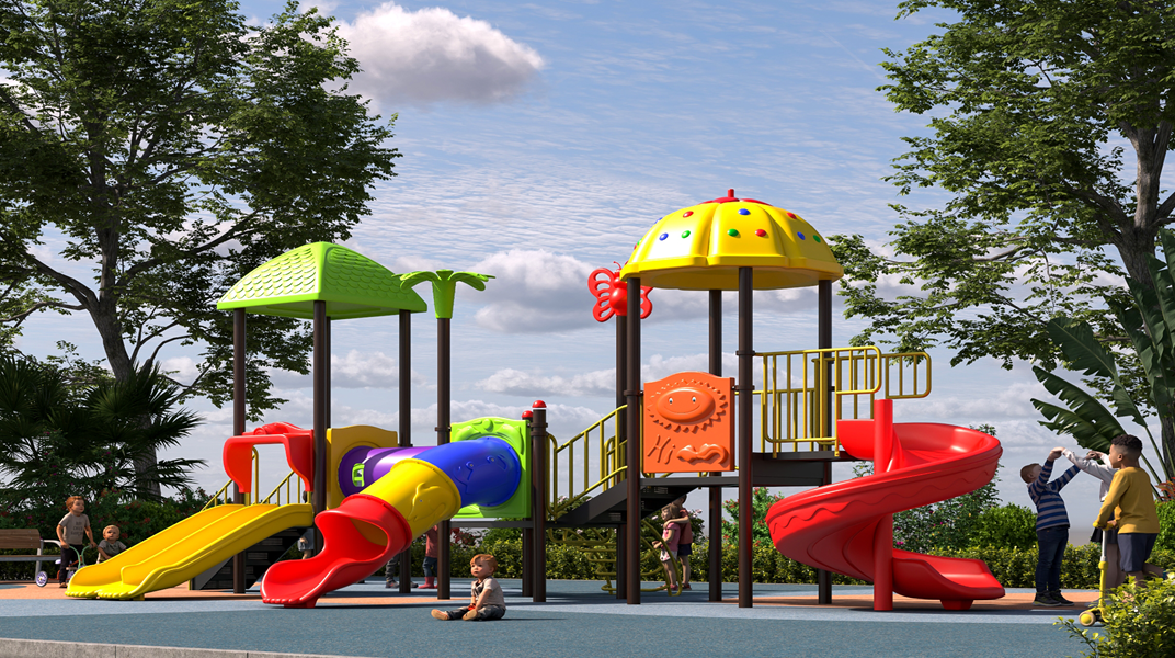 Nhà 3 khối cầu trượt ống