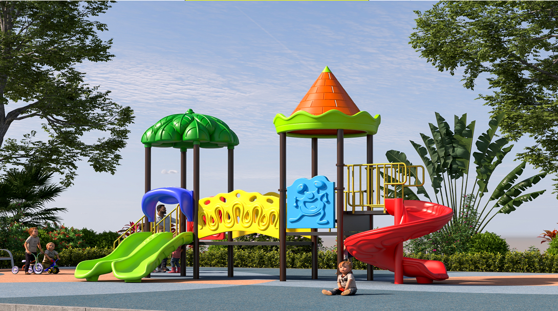 Nhà chơi 2 khối lâu đài