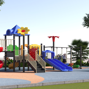 Nhà chơi 4 khối mái nhọn