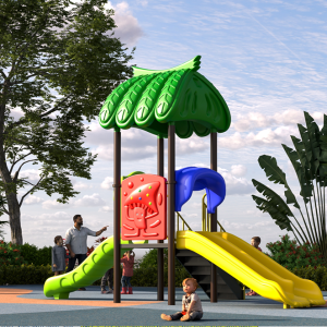 Nhà chơi cầu kép mái lá