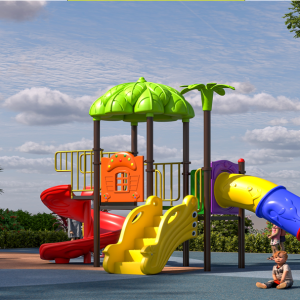 Nhà chơi cầu xoắn, ống mái lá