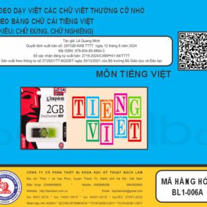 Tiếng việt - Video dạy viết các chữ viết thường cỡ nhỏ theo bảng chữ cái tiếng Việt (2 kiểu: chữ đứng, chữ nghiêng) (USB Video) - Dùng cho lớp 1,2,3