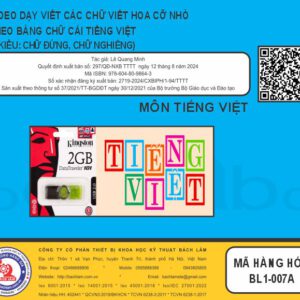 Tiếng việt - Video dạy viết các chữ viết hoa cỡ nhỏ theo bảng chữ cái tiếng Việt (2 kiểu: chữ đứng, chữ nghiêng) (USB Video) - Dùng cho lớp 1,2,3