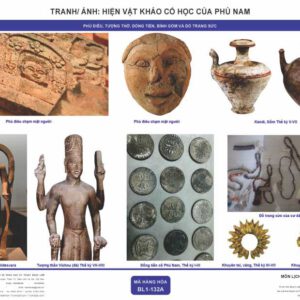 Lịch sử & Địa lý - Tranh/ ảnh: Hiện vật khảo cổ học của Phù Nam (Tranh giấy) - Dùng cho lớp 5