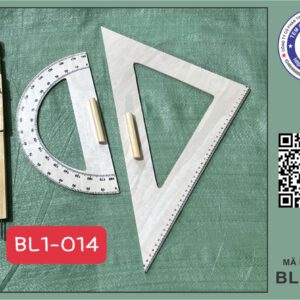 Bộ thiết bị vẽ bảng trong dạy học hình học (Gỗ) - Dùng cho lớp 3, 4, 5