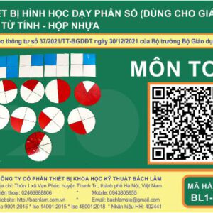 Bộ thiết bị hình học dạy phân số (Dùng cho giáo viên - Không từ tính) - Hộp nhựa (Lớp 4, 5)