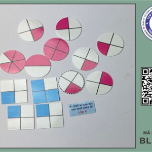 Bộ thiết bị hình học thực hành phân số (Dùng cho lớp 4, 5)