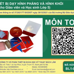 Bộ thiết bị dạy học hình phẳng và hình khối (Dùng cho Giáo Viên và Học Sinh - Lớp 5)