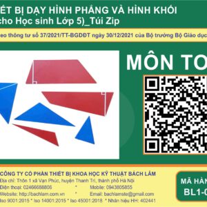Bộ thiết bị dạy học hình phẳng và hình khối (Dùng cho Học Sinh - Lớp 5)