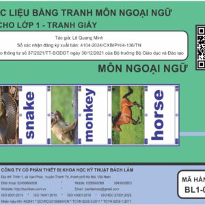 Bộ học liệu bằng tranh điện tử môn ngoại ngữ (TH-LỚP 1) (Tranh giấy)