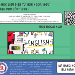 Bộ học liệu điện tử môn Ngoại ngữ (Dùng cho Lớp 1) FULL