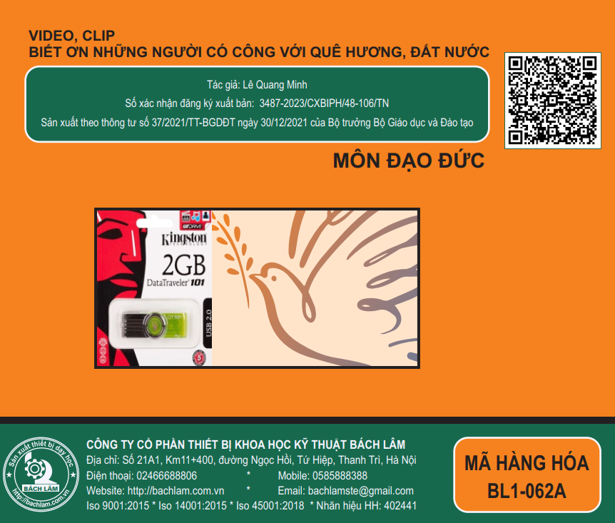 Đạo đức - Video, clip Biết ơn những người có công với quê hương, đất nước (USB Video) - Dùng cho lớp 5