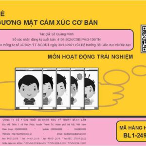 HĐTN - Bộ thẻ các gương mặt cảm xúc cơ bản (Tranh giấy) - Dùng cho lớp 1,4,5 (Dùng chung với Đạo Đức)