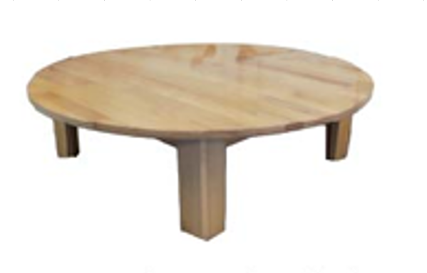 Bàn hoạt động góc hình tròn gỗ tự nhiên