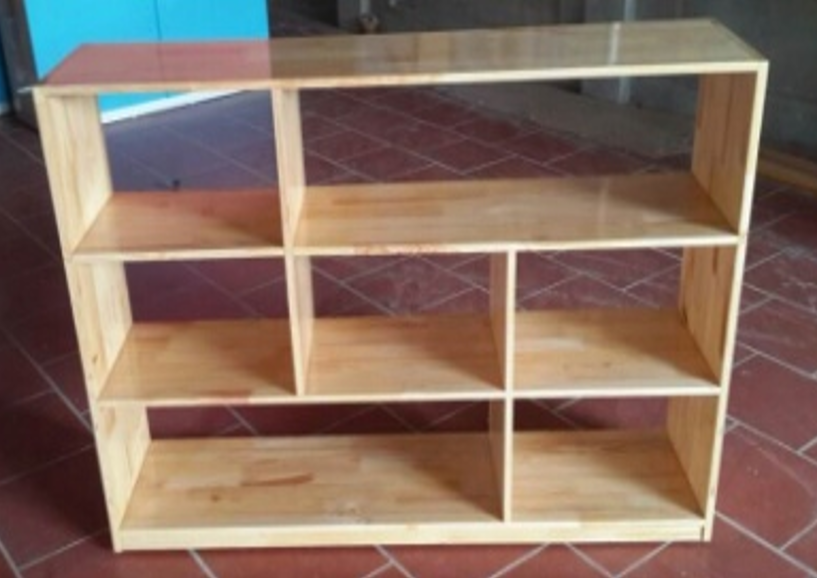 Kệ 7 khoang gỗ tự nhiên